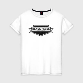 Женская футболка хлопок с принтом Black Rebel Motorcycle Club , 100% хлопок | прямой крой, круглый вырез горловины, длина до линии бедер, слегка спущенное плечо | 