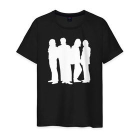 Мужская футболка хлопок с принтом The Beatles , 100% хлопок | прямой крой, круглый вырез горловины, длина до линии бедер, слегка спущенное плечо. | the beatles битлз джон леннон пол маккарти би