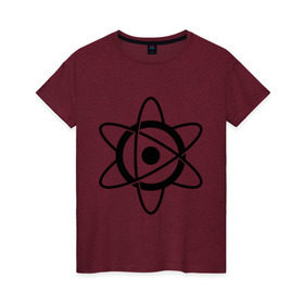 Женская футболка хлопок с принтом Символ атома , 100% хлопок | прямой крой, круглый вырез горловины, длина до линии бедер, слегка спущенное плечо | tomorrowland | атом | земля будущего | символ атома
