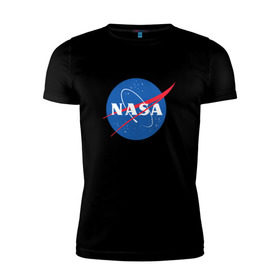 Мужская футболка премиум с принтом NASA , 92% хлопок, 8% лайкра | приталенный силуэт, круглый вырез ворота, длина до линии бедра, короткий рукав | nasa