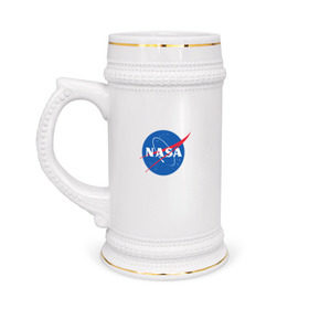 Кружка пивная с принтом NASA ,  керамика (Материал выдерживает высокую температуру, стоит избегать резкого перепада температур) |  объем 630 мл | nasa