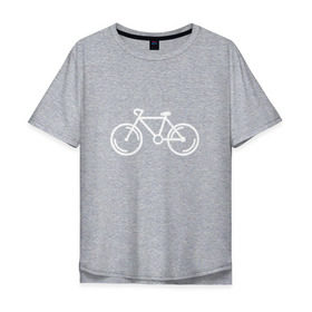 Мужская футболка хлопок Oversize с принтом Велосипедист , 100% хлопок | свободный крой, круглый ворот, “спинка” длиннее передней части | велосипед | лето