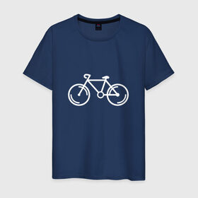 Мужская футболка хлопок с принтом Велосипедист , 100% хлопок | прямой крой, круглый вырез горловины, длина до линии бедер, слегка спущенное плечо. | велосипед | лето