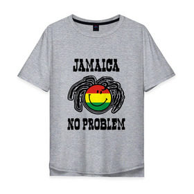 Мужская футболка хлопок Oversize с принтом Jamaica , 100% хлопок | свободный крой, круглый ворот, “спинка” длиннее передней части | bob marley | jamaica | no problem | reggae | растаман | регги
