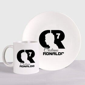 Набор: тарелка + кружка с принтом Ronaldo , керамика | Кружка: объем — 330 мл, диаметр — 80 мм. Принт наносится на бока кружки, можно сделать два разных изображения. 
Тарелка: диаметр - 210 мм, диаметр для нанесения принта - 120 мм. | cristiano | real madrid | ronaldo | кристиано роналдо | криштиану | криштиану роналду | реал мадрид | роналду | рональдо | спорт | футбол