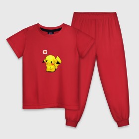 Детская пижама хлопок с принтом покемон , 100% хлопок |  брюки и футболка прямого кроя, без карманов, на брюках мягкая резинка на поясе и по низу штанин
 | покемонпокемон