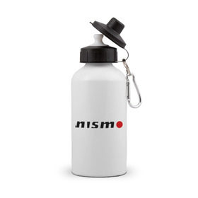 Бутылка спортивная с принтом Nissan nismo , металл | емкость — 500 мл, в комплекте две пластиковые крышки и карабин для крепления | nismo | nissan | авто | лого | низмо | нисан
