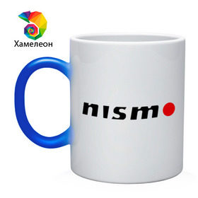Кружка хамелеон с принтом Nissan nismo , керамика | меняет цвет при нагревании, емкость 330 мл | Тематика изображения на принте: nismo | nissan | авто | лого | низмо | нисан