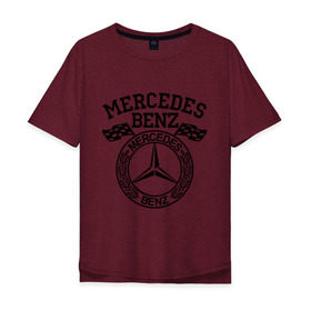 Мужская футболка хлопок Oversize с принтом Mercedes Benz , 100% хлопок | свободный крой, круглый ворот, “спинка” длиннее передней части | benz | merсedes | авто | бенз | мерседес