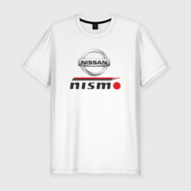 Мужская футболка премиум с принтом Nismo , 92% хлопок, 8% лайкра | приталенный силуэт, круглый вырез ворота, длина до линии бедра, короткий рукав | nismo | nissan | лого | низмо | нисан