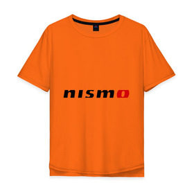 Мужская футболка хлопок Oversize с принтом Nismo , 100% хлопок | свободный крой, круглый ворот, “спинка” длиннее передней части | Тематика изображения на принте: nismo | nissan | авто | лого | низмо | нисан