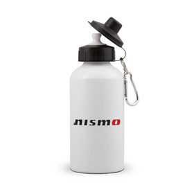 Бутылка спортивная с принтом Nismo , металл | емкость — 500 мл, в комплекте две пластиковые крышки и карабин для крепления | nismo | nissan | авто | лого | низмо | нисан