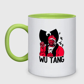 Кружка двухцветная с принтом Wu tang clan , керамика | объем — 330 мл, диаметр — 80 мм. Цветная ручка и кайма сверху, в некоторых цветах — вся внутренняя часть | clan | hip hop | rza | wu tang | wutang | ву танг | вутанг | рэп
