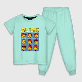 Детская пижама хлопок с принтом Wu tang clan , 100% хлопок |  брюки и футболка прямого кроя, без карманов, на брюках мягкая резинка на поясе и по низу штанин
 | clan | hip hop | rza | wu tang | wutang | ву танг | вутанг | рэп