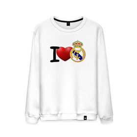 Мужской свитшот хлопок с принтом Love Real Madrid , 100% хлопок |  | love | real madrid | реал мадрид | спорт | футбол