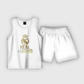 Детская пижама с шортами хлопок с принтом Real Madrid ,  |  | Тематика изображения на принте: real madrid | реал мадрид | спорт | футбол