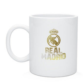 Кружка с принтом Real Madrid , керамика | объем — 330 мл, диаметр — 80 мм. Принт наносится на бока кружки, можно сделать два разных изображения | Тематика изображения на принте: real madrid | реал мадрид | спорт | футбол