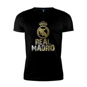 Мужская футболка премиум с принтом Real Madrid , 92% хлопок, 8% лайкра | приталенный силуэт, круглый вырез ворота, длина до линии бедра, короткий рукав | Тематика изображения на принте: real madrid | реал мадрид | спорт | футбол