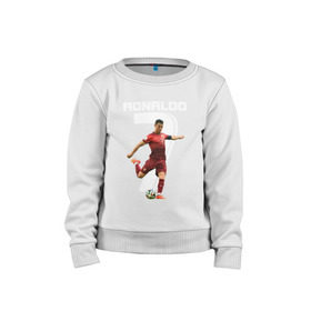 Детский свитшот хлопок с принтом Ronaldo , 100% хлопок | круглый вырез горловины, эластичные манжеты, пояс и воротник | роналдо
