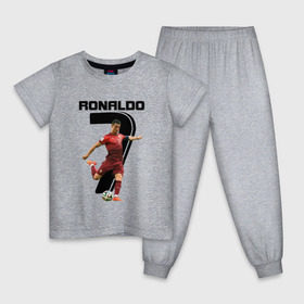 Детская пижама хлопок с принтом Ronaldo , 100% хлопок |  брюки и футболка прямого кроя, без карманов, на брюках мягкая резинка на поясе и по низу штанин
 | Тематика изображения на принте: роналдо