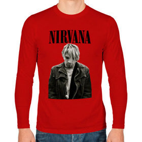 Мужской лонгслив хлопок с принтом nirvana t-shirt , 100% хлопок |  | Тематика изображения на принте: kurt cobain | nirvana | гранж | курт кобейн | нирвана