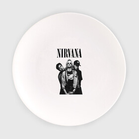Тарелка с принтом Nirvana Group , фарфор | диаметр - 210 мм
диаметр для нанесения принта - 120 мм | Тематика изображения на принте: kurt cobain | nirvana | курт кобейн | нирвана | нранж