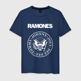 Мужская футболка хлопок с принтом Ramones , 100% хлопок | прямой крой, круглый вырез горловины, длина до линии бедер, слегка спущенное плечо. | joey ramone | punk | ramones | панк | рамонес