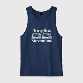 Мужская майка хлопок с принтом Junglist Movement , 100% хлопок |  | jungle | junglist | junglist movement   одежда для трушных джанглистов | movement | уважающих корни днб.dnb
