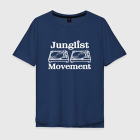 Мужская футболка хлопок Oversize с принтом Junglist Movement , 100% хлопок | свободный крой, круглый ворот, “спинка” длиннее передней части | jungle | junglist | junglist movement   одежда для трушных джанглистов | movement | уважающих корни днб.dnb