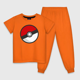 Детская пижама хлопок с принтом Pokeball , 100% хлопок |  брюки и футболка прямого кроя, без карманов, на брюках мягкая резинка на поясе и по низу штанин
 | pokeball покебол покемон pokemon