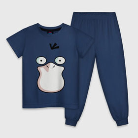 Детская пижама хлопок с принтом Psyduck , 100% хлопок |  брюки и футболка прямого кроя, без карманов, на брюках мягкая резинка на поясе и по низу штанин
 | psyduck pokemon покемон псайдак