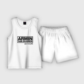 Детская пижама с шортами хлопок с принтом Armin van Buuren ,  |  | armada | armin van buuren | trance | армин