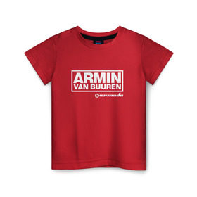 Детская футболка хлопок с принтом Armin van Buuren , 100% хлопок | круглый вырез горловины, полуприлегающий силуэт, длина до линии бедер | armada | armin van buuren | trance | армин