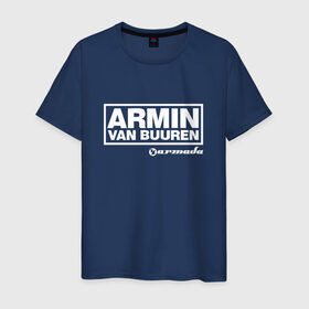 Мужская футболка хлопок с принтом Armin van Buuren , 100% хлопок | прямой крой, круглый вырез горловины, длина до линии бедер, слегка спущенное плечо. | armada | armin van buuren | trance | армин