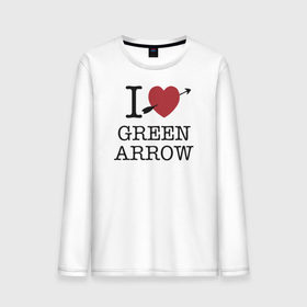 Мужской лонгслив хлопок с принтом I LOVE GREEN ARROW , 100% хлопок |  | 