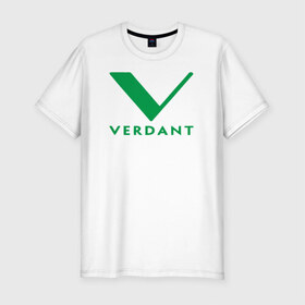 Мужская футболка премиум с принтом VERDANT , 92% хлопок, 8% лайкра | приталенный силуэт, круглый вырез ворота, длина до линии бедра, короткий рукав | green arrow | vetda | зеленая стрела | оливер
