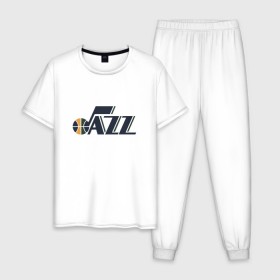 Мужская пижама хлопок с принтом NBA Utah Jazz , 100% хлопок | брюки и футболка прямого кроя, без карманов, на брюках мягкая резинка на поясе и по низу штанин
 | Тематика изображения на принте: jazz | nba | utah | баскетбол | джазз | нба | юта