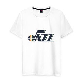 Мужская футболка хлопок с принтом NBA Utah Jazz , 100% хлопок | прямой крой, круглый вырез горловины, длина до линии бедер, слегка спущенное плечо. | jazz | nba | utah | баскетбол | джазз | нба | юта