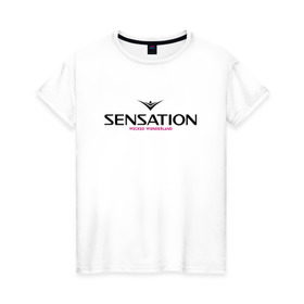 Женская футболка хлопок с принтом Sensation Wicked Wonderland , 100% хлопок | прямой крой, круглый вырез горловины, длина до линии бедер, слегка спущенное плечо | sensation | wicked wonderland | сэнсэйшн
