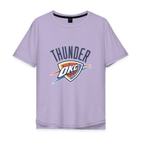 Мужская футболка хлопок Oversize с принтом NBA OKLAHOMA THUNDER OKC , 100% хлопок | свободный крой, круглый ворот, “спинка” длиннее передней части | nba | nba thunder basketball 2015thunder | okc | oklahoma | баскетбол