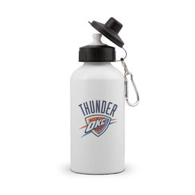 Бутылка спортивная с принтом NBA OKLAHOMA THUNDER OKC , металл | емкость — 500 мл, в комплекте две пластиковые крышки и карабин для крепления | nba | nba thunder basketball 2015thunder | okc | oklahoma | баскетбол