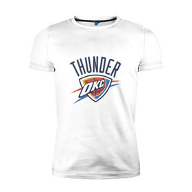 Мужская футболка премиум с принтом NBA OKLAHOMA THUNDER OKC , 92% хлопок, 8% лайкра | приталенный силуэт, круглый вырез ворота, длина до линии бедра, короткий рукав | nba | nba thunder basketball 2015thunder | okc | oklahoma | баскетбол
