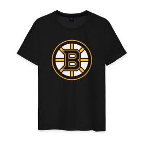 Мужская футболка хлопок с принтом Boston Bruins , 100% хлопок | прямой крой, круглый вырез горловины, длина до линии бедер, слегка спущенное плечо. | boston bruins | nhl | нхл | хоккей