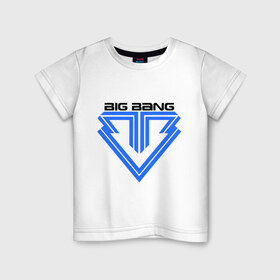 Детская футболка хлопок с принтом Big bang logo , 100% хлопок | круглый вырез горловины, полуприлегающий силуэт, длина до линии бедер | big bang | g dragon | k pop | биг бенг | кей поп | корея
