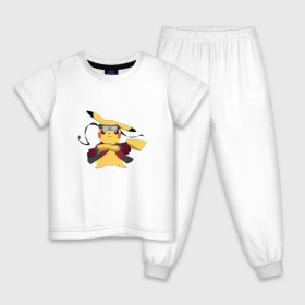 Детская пижама хлопок с принтом Пика пика , 100% хлопок |  брюки и футболка прямого кроя, без карманов, на брюках мягкая резинка на поясе и по низу штанин
 | 