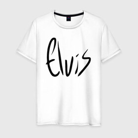 Мужская футболка хлопок с принтом Elvis Aaron Presley , 100% хлопок | прямой крой, круглый вырез горловины, длина до линии бедер, слегка спущенное плечо. | elvis aaron presley элвис пресли