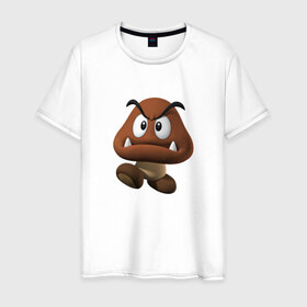 Мужская футболка хлопок с принтом GOOMBA Gaming , 100% хлопок | прямой крой, круглый вырез горловины, длина до линии бедер, слегка спущенное плечо. | dota | dota 2 | goomba gaming | logo | дота | лого