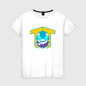 Женская футболка хлопок с принтом Team Tinker , 100% хлопок | прямой крой, круглый вырез горловины, длина до линии бедер, слегка спущенное плечо | dota | dota 2 | logo | team tinker | дота | лого