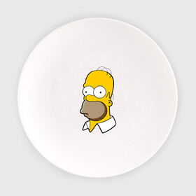 Тарелка с принтом Homer , фарфор | диаметр - 210 мм
диаметр для нанесения принта - 120 мм | Тематика изображения на принте: homer simpson симпсоны барт гомер