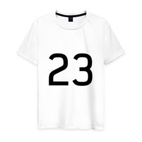 Мужская футболка хлопок с принтом Number 23 Jordan, Lebron , 100% хлопок | прямой крой, круглый вырез горловины, длина до линии бедер, слегка спущенное плечо. | jordan
